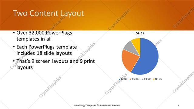 Two Content presentation slide layout