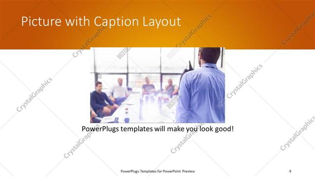 Picture with Caption presentation slide layout