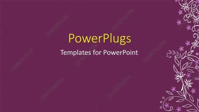  Presentation with flowery - A plain purple colored background with some flowery patterns