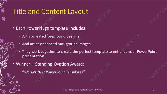 Title and Content presentation slide layout
