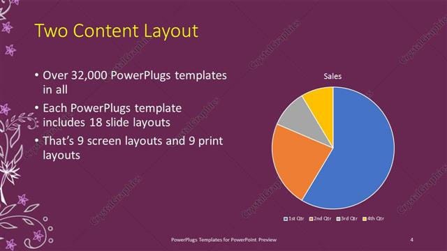 Two Content presentation slide layout