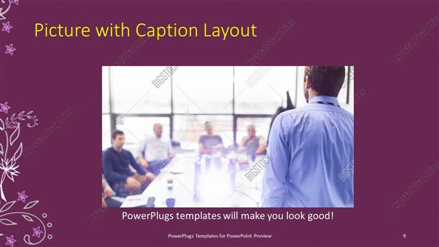 Picture with Caption presentation slide layout