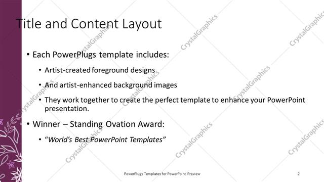 Title and Content presentation slide layout