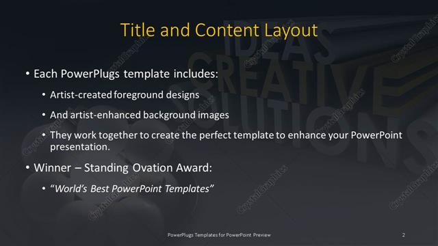 Title and Content presentation slide layout