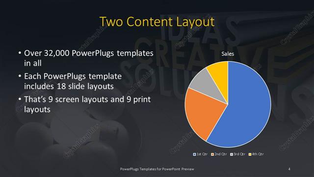 Two Content presentation slide layout