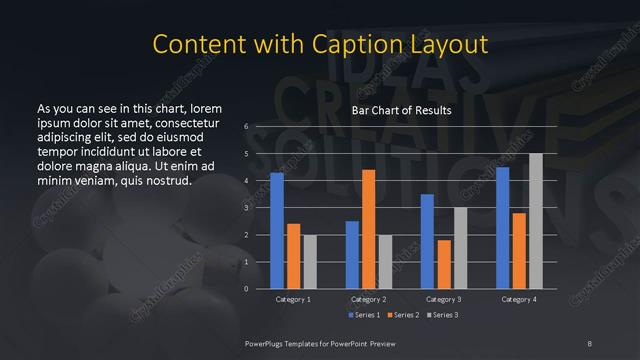 Content with Caption presentation slide layout