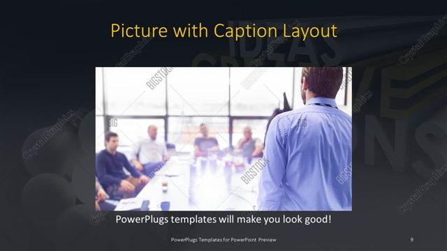 Picture with Caption presentation slide layout