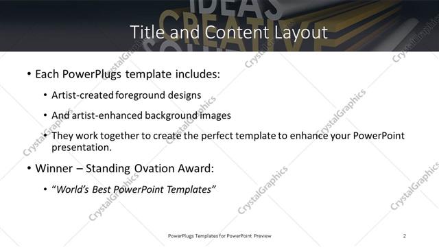 Title and Content presentation slide layout