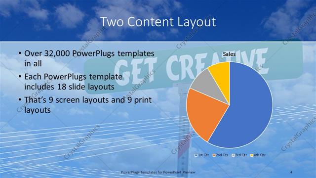 Two Content presentation slide layout