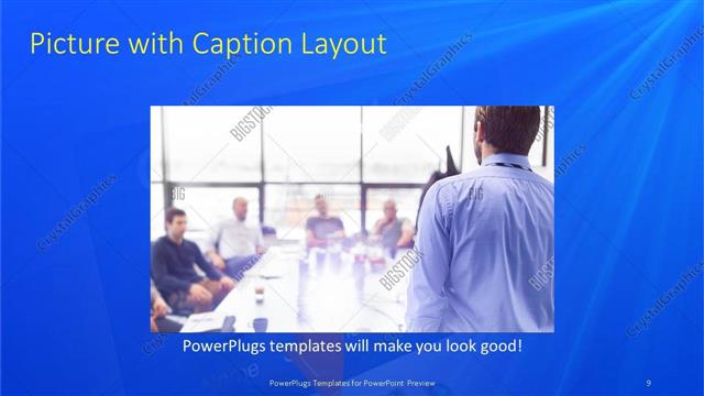 Picture with Caption presentation slide layout