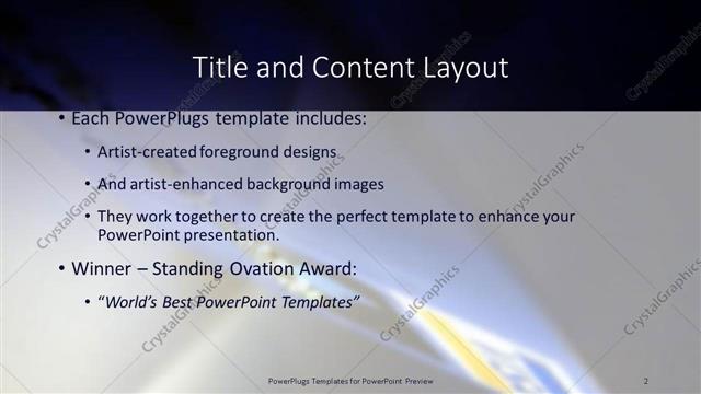 Title and Content presentation slide layout