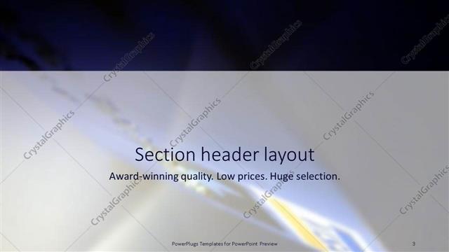Section Header presentation slide layout