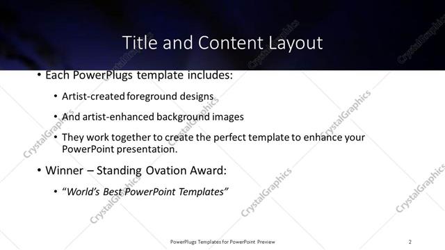 Title and Content presentation slide layout