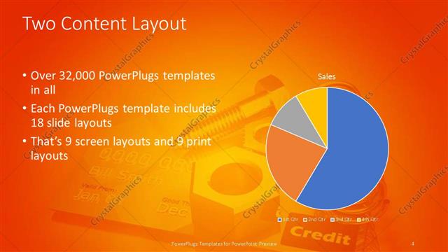 Two Content presentation slide layout