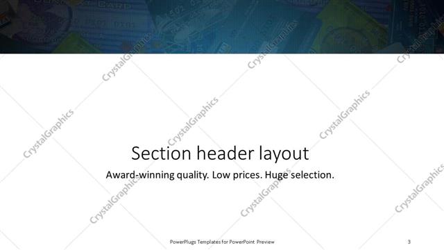 Section Header presentation slide layout