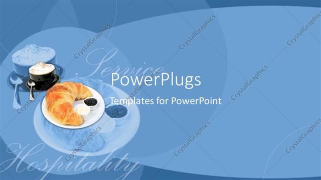  Presentation with hospitality - Crescent roll on white plate next to bowl of hot cereal