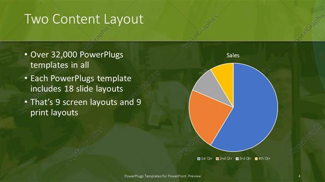 Two Content presentation slide layout