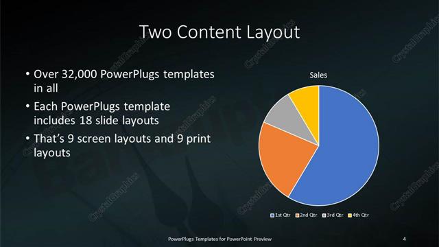 Two Content presentation slide layout