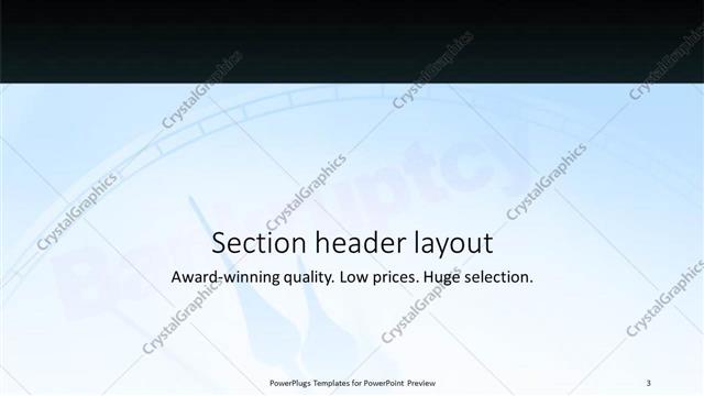 Section Header presentation slide layout