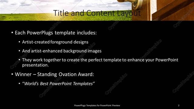 Title and Content presentation slide layout