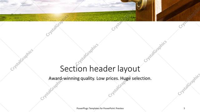 Section Header presentation slide layout