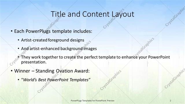 Title and Content presentation slide layout