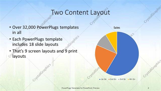 Two Content presentation slide layout
