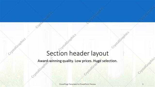 Section Header presentation slide layout
