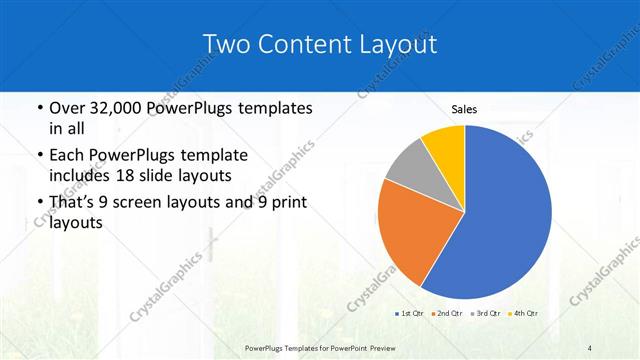 Two Content presentation slide layout
