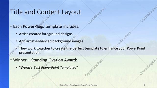 Title and Content presentation slide layout