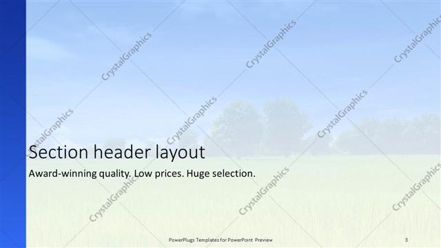 Section Header presentation slide layout