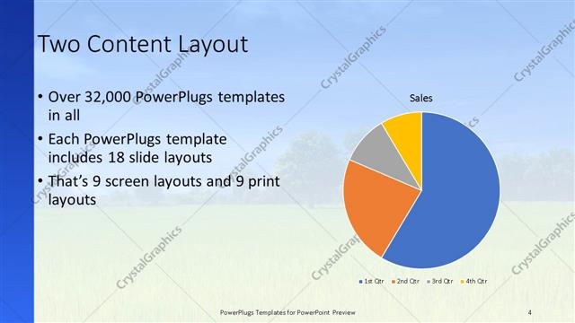 Two Content presentation slide layout