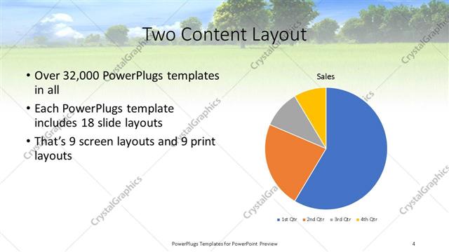 Two Content presentation slide layout