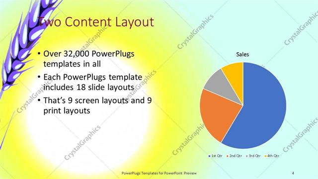 Two Content presentation slide layout