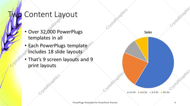 Two Content presentation slide layout