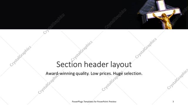 Section Header presentation slide layout