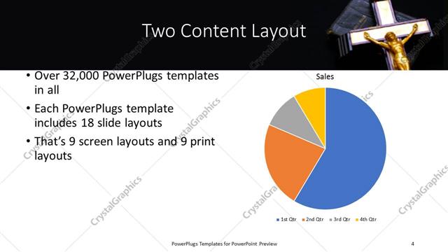 Two Content presentation slide layout