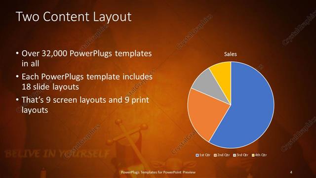 Two Content presentation slide layout
