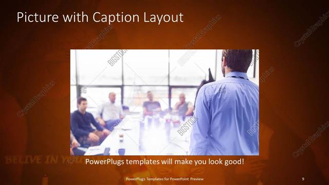Picture with Caption presentation slide layout