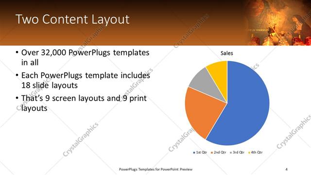 Two Content presentation slide layout
