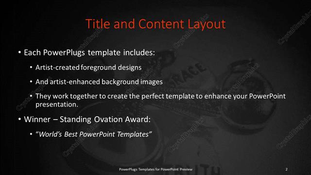 Title and Content presentation slide layout