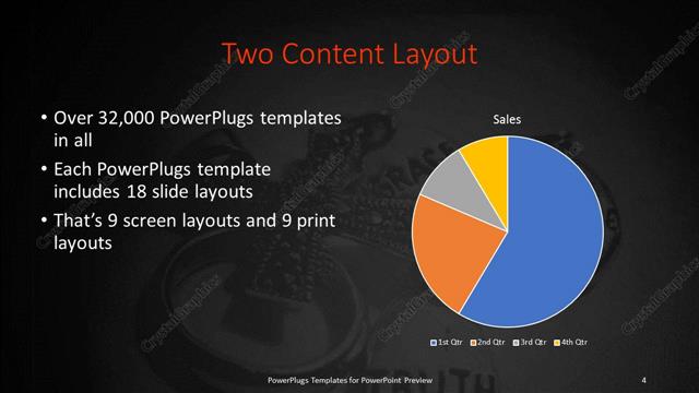 Two Content presentation slide layout