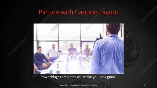 Picture with Caption presentation slide layout