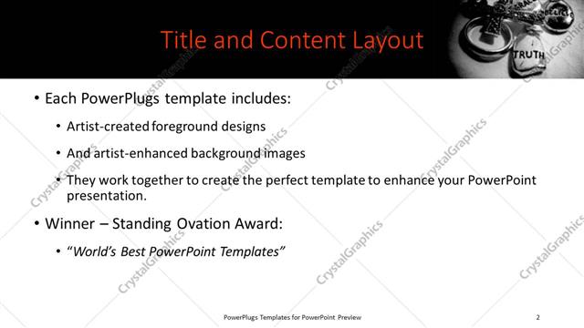 Title and Content presentation slide layout