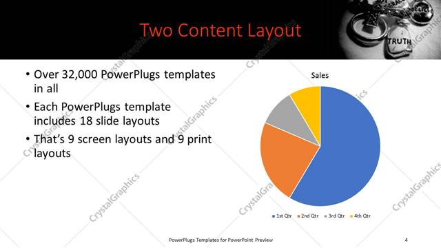 Two Content presentation slide layout