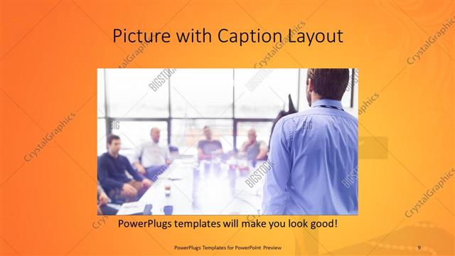 Picture with Caption presentation slide layout