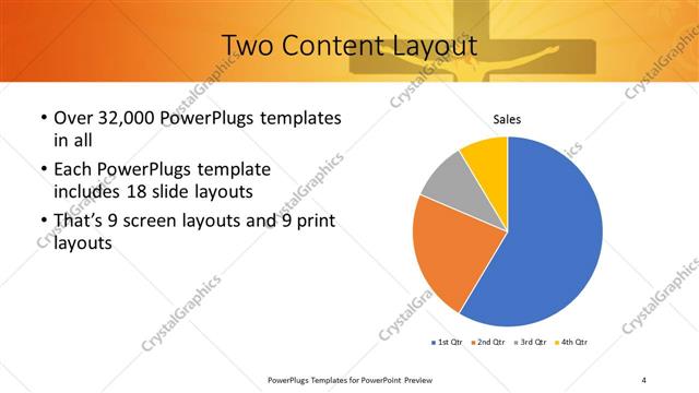 Two Content presentation slide layout