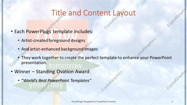 Title and Content presentation slide layout