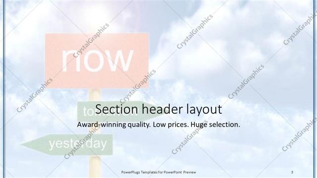 Section Header presentation slide layout