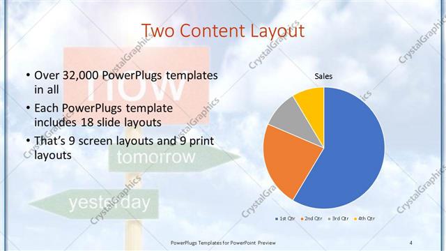 Two Content presentation slide layout